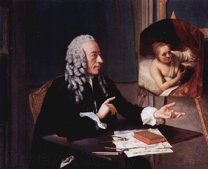 Jean-Etienne Liotard Tronchin mit seinem Rembrandt